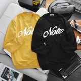  ÁO Nỉ Da Cá Text Printed Note 1610 