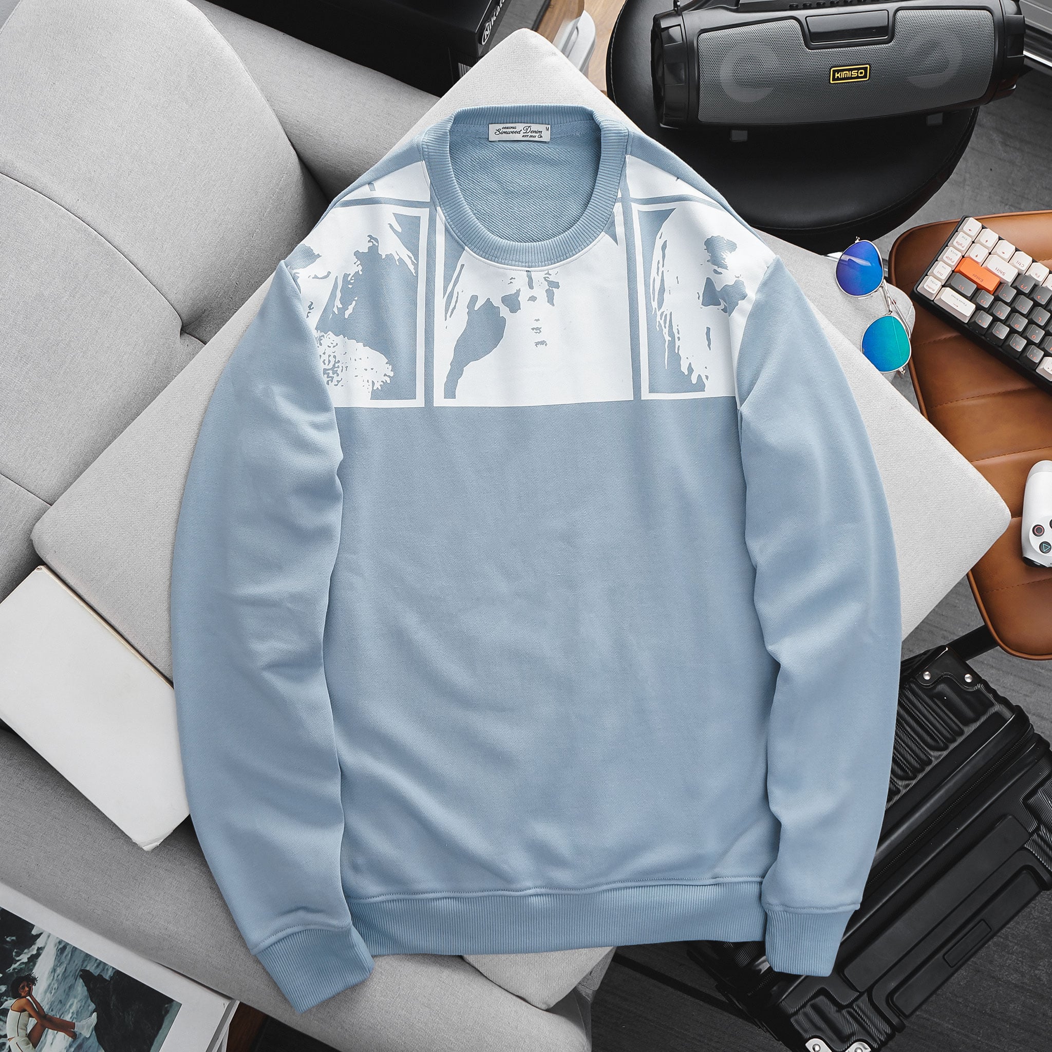 Áo Nỉ Da Cá Destroy Effect 1608