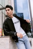 Áo Bomber Varsity Dạ Lót Lông Phối Viền 1690 