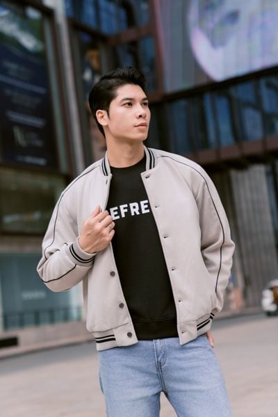  Áo Bomber Varsity Dạ Lót Lông Phối Viền 1690 