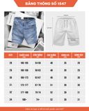  Quần Shorts Light Blue Ripped Slimfit Simwood Denim 1547 