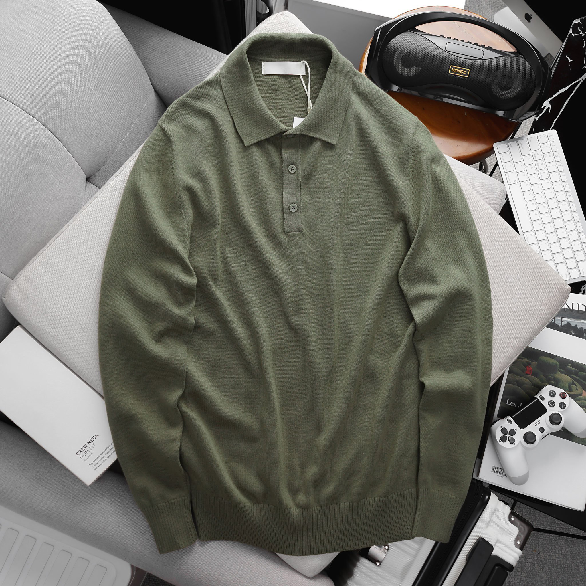 Áo Len Polo Cashmere Blend Knit 1686