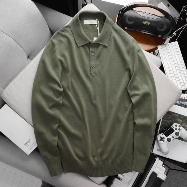  Áo Len Polo Cashmere Blend Knit 1686 