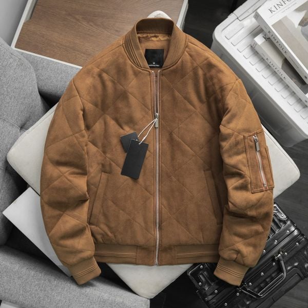  Áo Khoác Bomber Suede Da Lộn Trần Trám 1688 