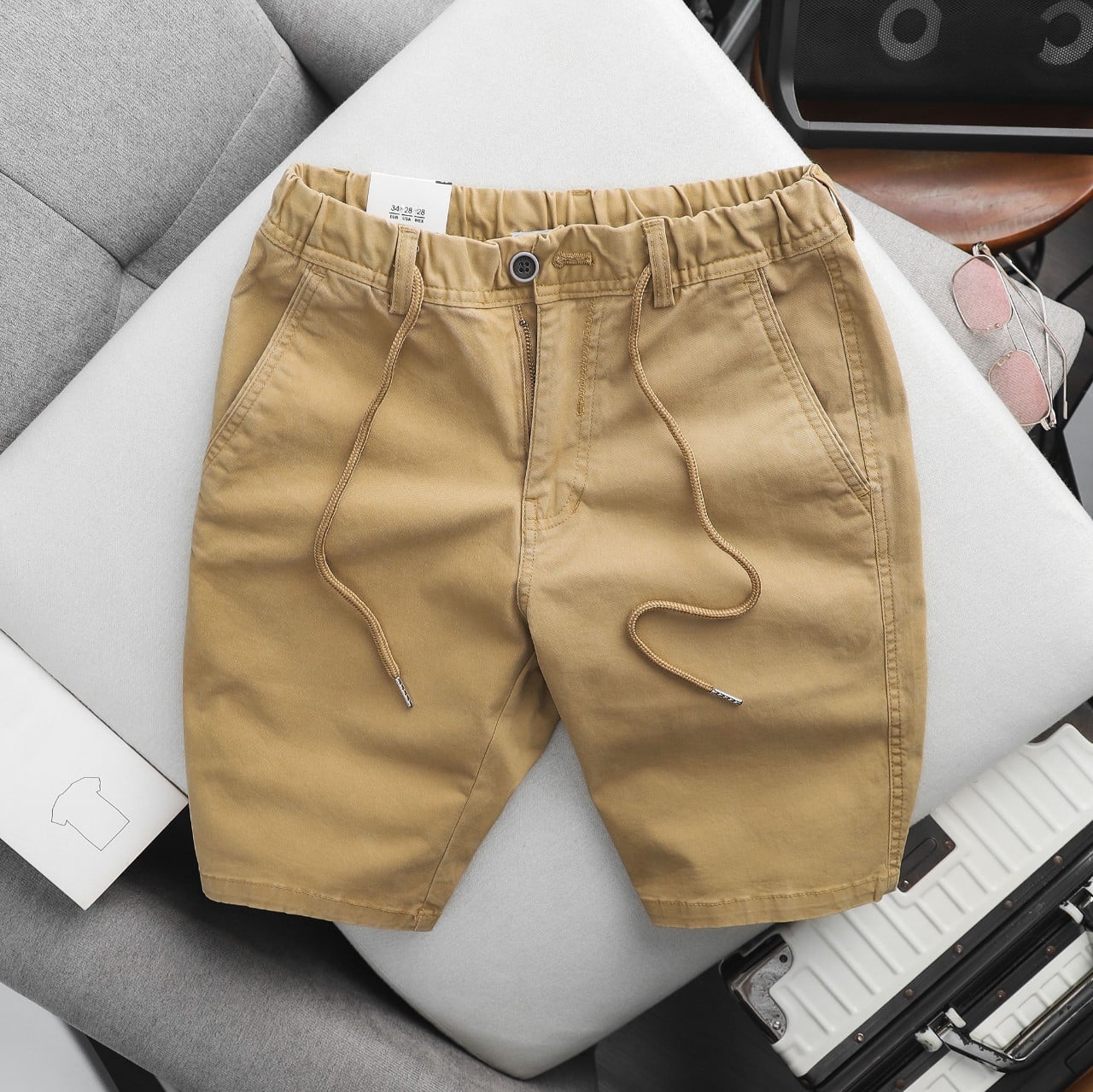 Quần Short Kaki Lưng Thun Dây Rút 1712