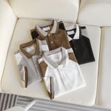  Áo Polo Dệt Cotton ColorBlock phối viền vai 1739 