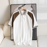  Áo Polo Dệt Cotton ColorBlock phối viền vai 1739 