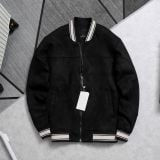  Áo Bomber Da Lộn Phối Viền Suede Jacket 1789 