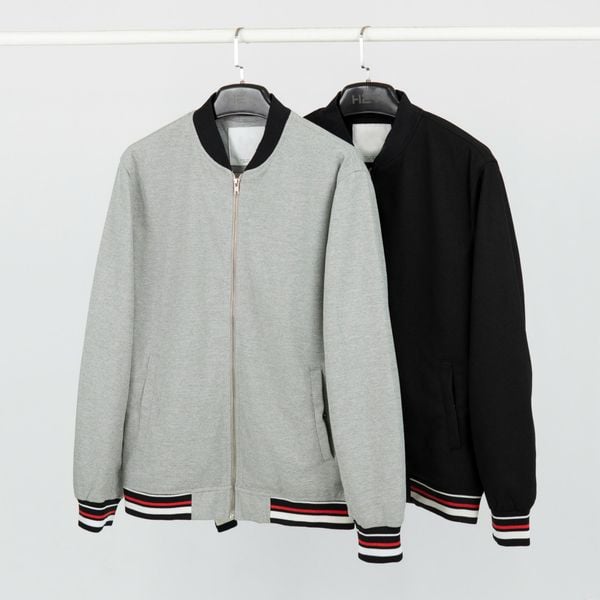  Áo Khoác Bomber Nỉ Da Cá Phối Viền BAK017 