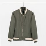  Áo Khoác Gió Bomber Hai Lớp Chống Nước Phối Viền BAK014 
