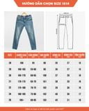  Quần Jeans Mid Blue Slimfit Wash Ripped 1814 