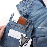  Quần Jeans Mid Blue Slimfit Wash Ripped 1814 