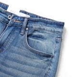  Quần Jeans Mid Blue Slimfit Wash Ripped 1814 