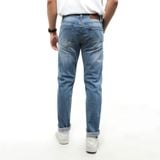  Quần Jeans Mid Blue Slimfit Wash Ripped 1814 