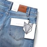  Quần Jeans Mid Blue Slimfit Wash Ripped 1814 