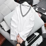  Áo Gile Len Cổ V Phối Viền 1831 