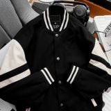  Áo Khoác Dạ Chéo Phối Da Lộn 1835 