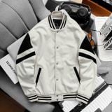  Áo Khoác Dạ Chéo Phối Da Lộn 1835 