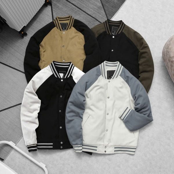  Áo Khoác Bomber Trần Bông 3 Lớp Tay Raglan 1839 