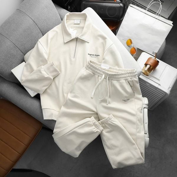  Bộ Nỉ Cổ Polo Khóa Kéo Felt Tracksuit 1843 