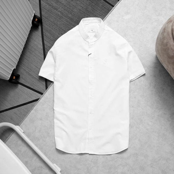  Áo Sơ Mi Linen Ngắn Tay Cổ Trụ 1851 