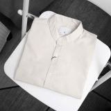  Áo Sơ Mi Linen Ngắn Tay Cổ Trụ 1851 