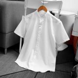  Áo Sơ Mi Linen Ngắn Tay Cổ Trụ 1851 