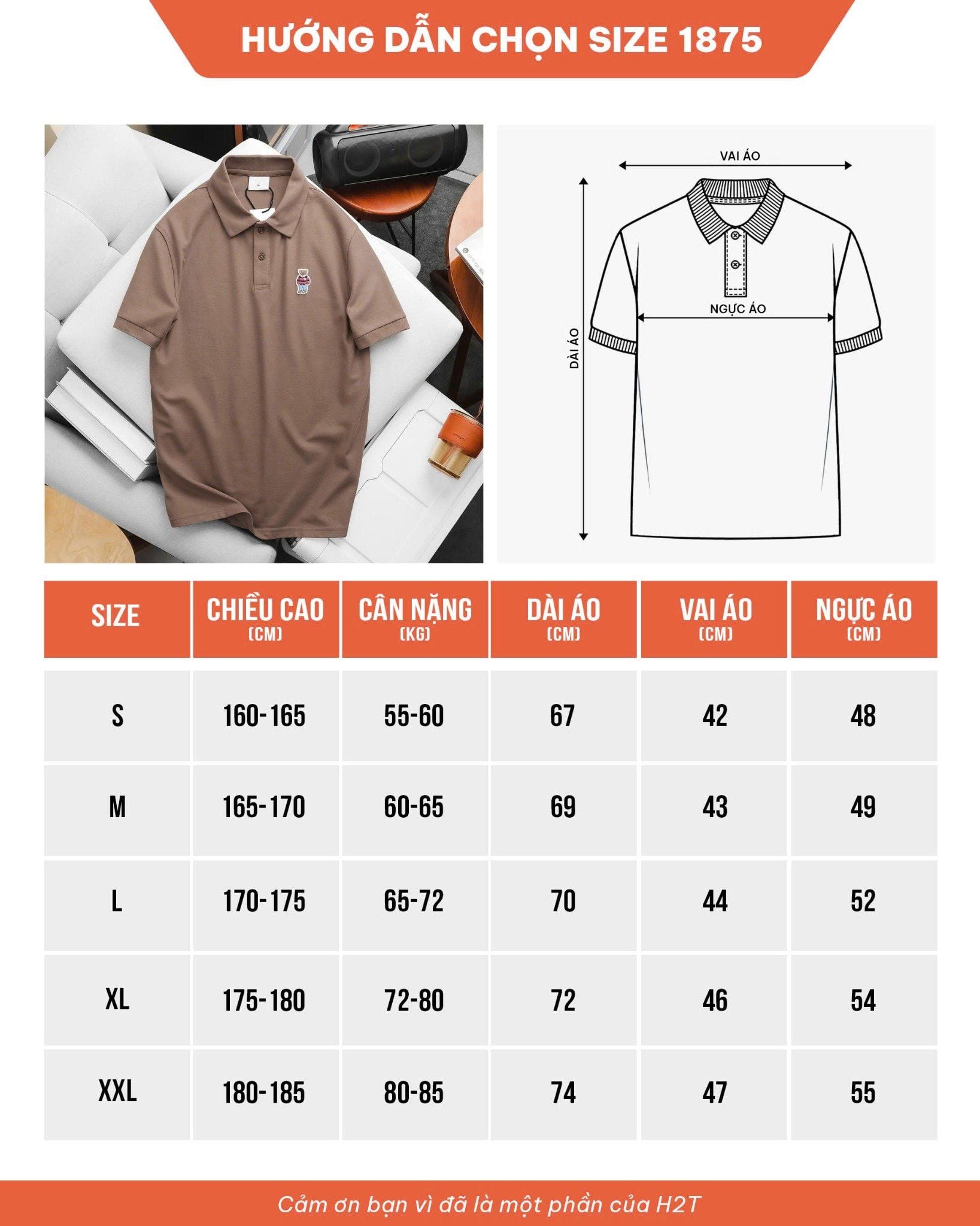  Áo Polo Chill Bear 1875 