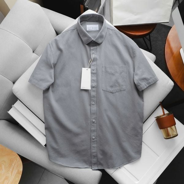  Áo Sơ Mi Cotton sọc gân 1887 