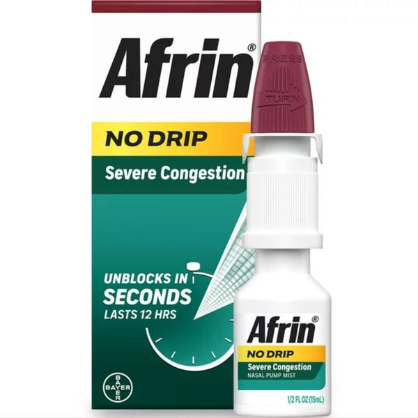  Thuốc Xịt Giảm Nghẹt Mũi & Xung Huyết Mũi Afrin Original 12 Hour Nasal Congestion Relief Spray [Chai 30ml] 
