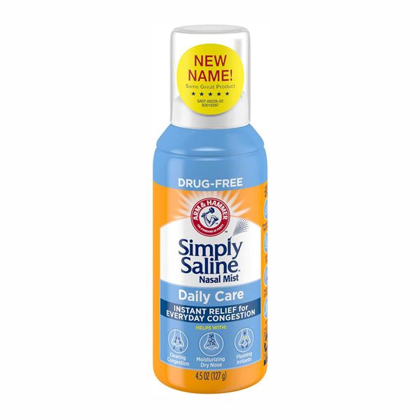  Xịt Mũi Chống Dị Ứng Arm & Hammer Simply Saline Nasal Mist, 4.5 Oz [Chai 127g] 