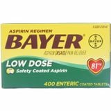  Viên Giảm Đau Và Ngăn Ngừa Nhồi Máu Cơ Tim Bayer Aspirin Liều Thấp 81mg [Lọ 400 viên] 