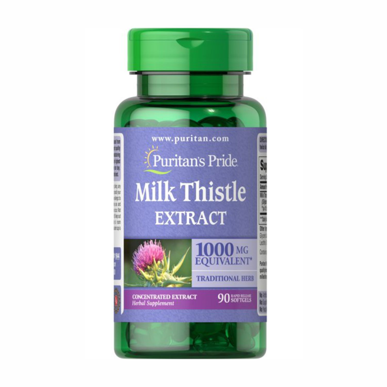 Viên Uống Giải Độc Gan Chiết Xuất Cây Kế Sữa Puritan’s Pride Milk Thistle 1000 mg [Lọ 90 viên] 