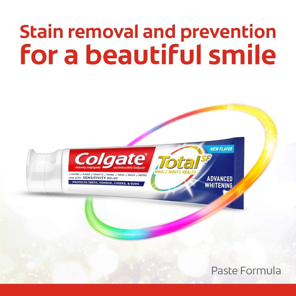  Kem Đánh Răng Colgate Total SF Advanced Whitening Toothpaste 6.4 oz [Set 5 Tuýp 181g] 