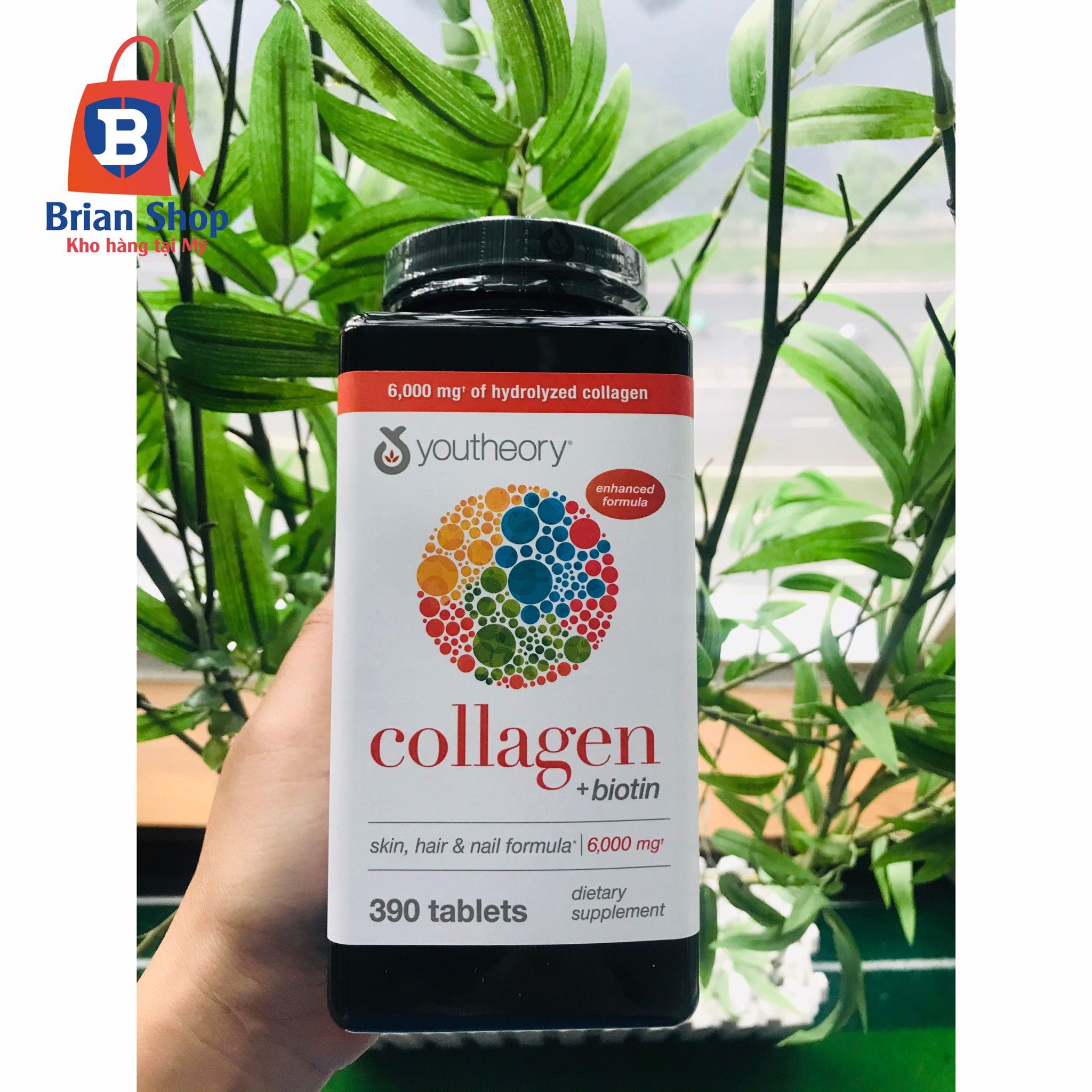  Viên Uống Bổ Sung Collagen Youtheory Collagen Plus Biotin [Hộp 390 viên] 