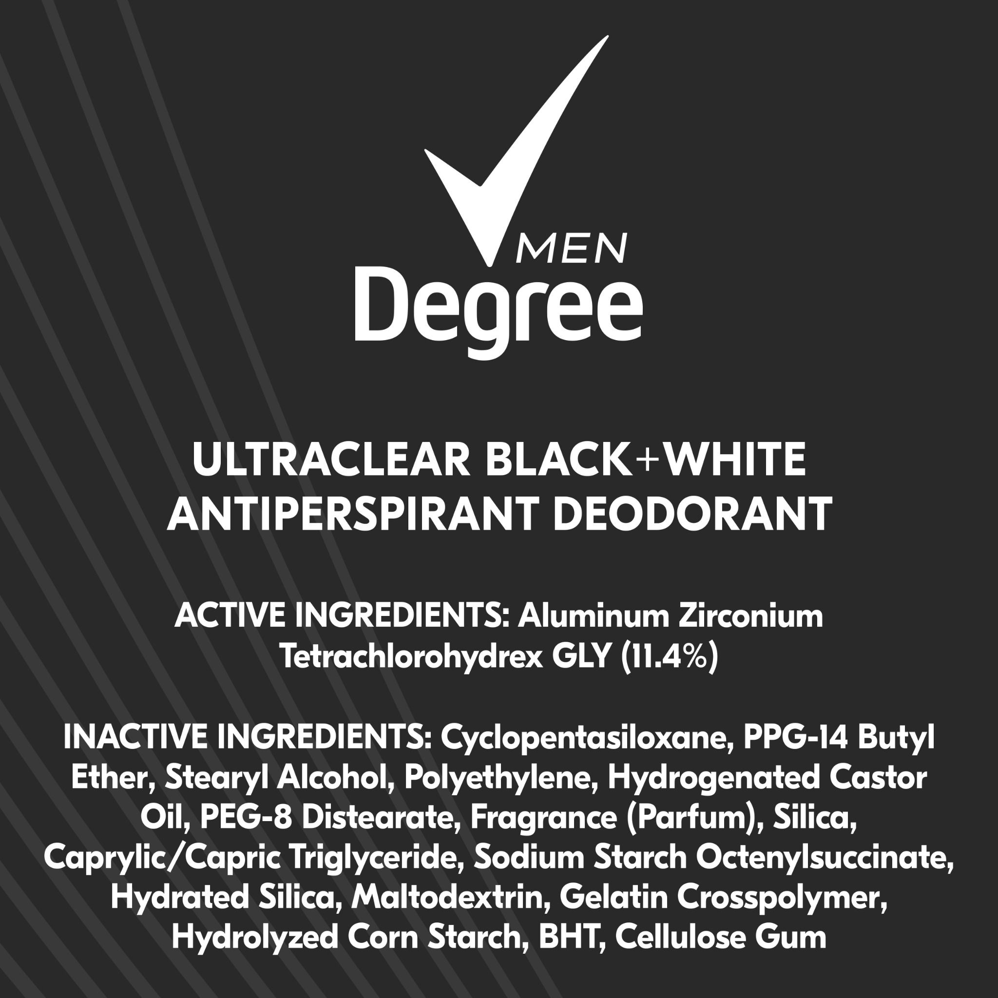  Lăn Khử Mùi Nam Dạng Sáp Degree Men UltraClear Antiperspirant Deodorant Stick Black+White 2.7 Oz [Chai 76g] 
