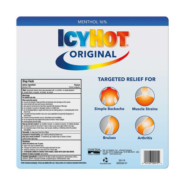  Dầu Nóng Dạng Lăn Giảm Đau Icy Hot No-Mess-Roll-On [Set 3 chai lăn, 73ml/chai] 