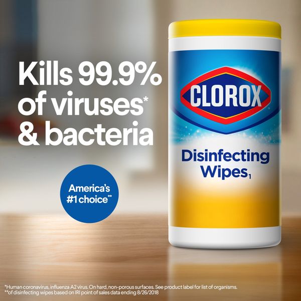 Khăn Giấy Ướt Diệt Khuẩn, Khử Trùng Clorox Disinfecting Wipes Value Pack, Bleach Free Cleaning Wipes [Hộp 85 miếng] 