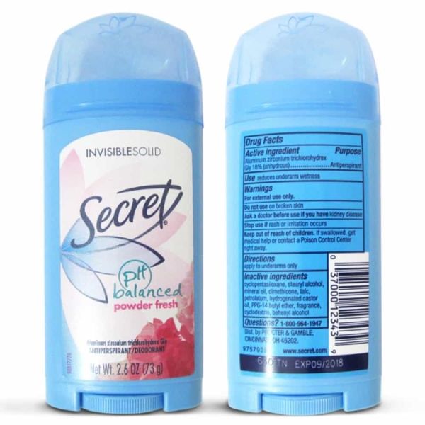  Lăn Khử Mùi Nữ Dạng Sáp Hương Hoa Secret PH Balanced [Chai 73g] 