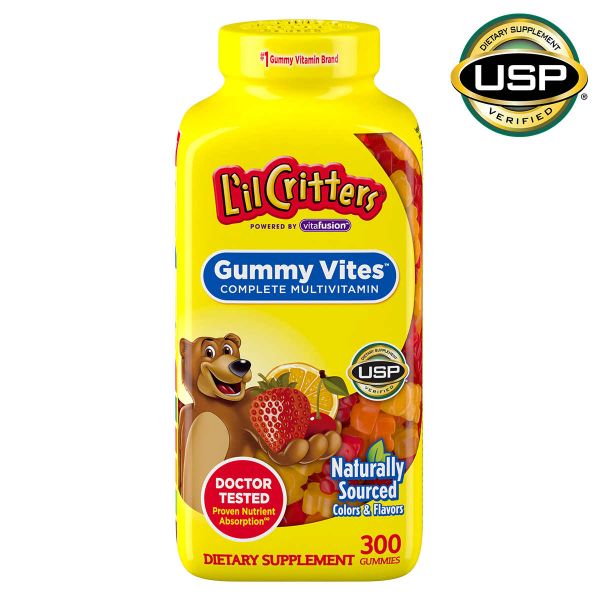  Kẹo Dẻo Bổ Sung Vitamin Cho Bé L'il Critters Gummy Vites [Hộp 300 Viên] 