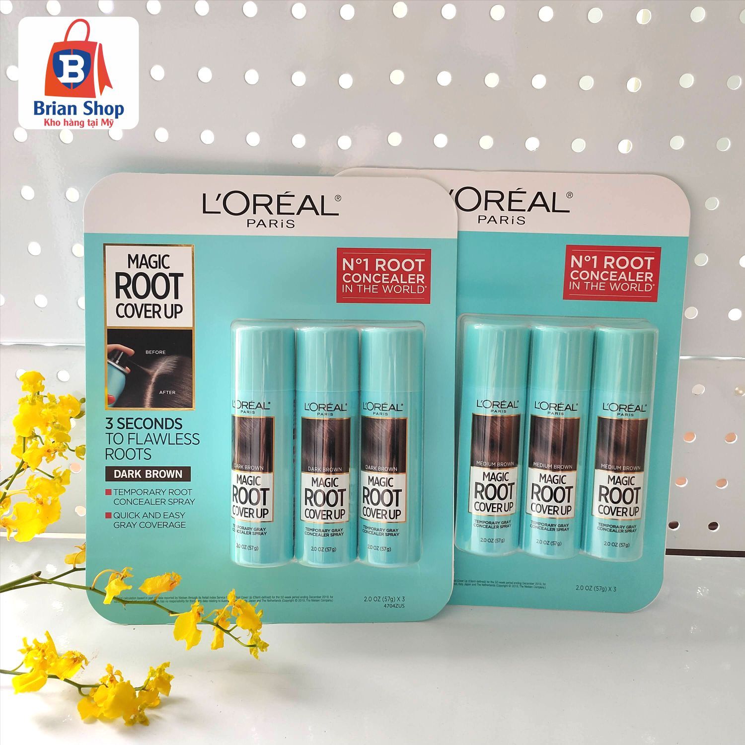  Xịt Phủ Bạc Chân Tóc Số 1 Thế Giới Magic Root Cover Up L'Oreal Paris 