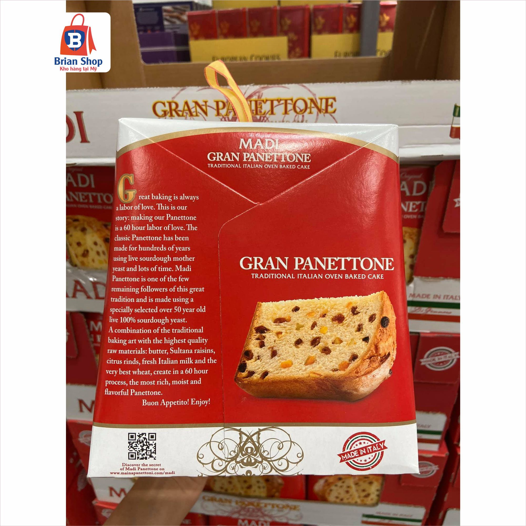  Bánh Mì Nho Khô Truyền Thống Italy Madi gran panettone [Bánh 1kg] 