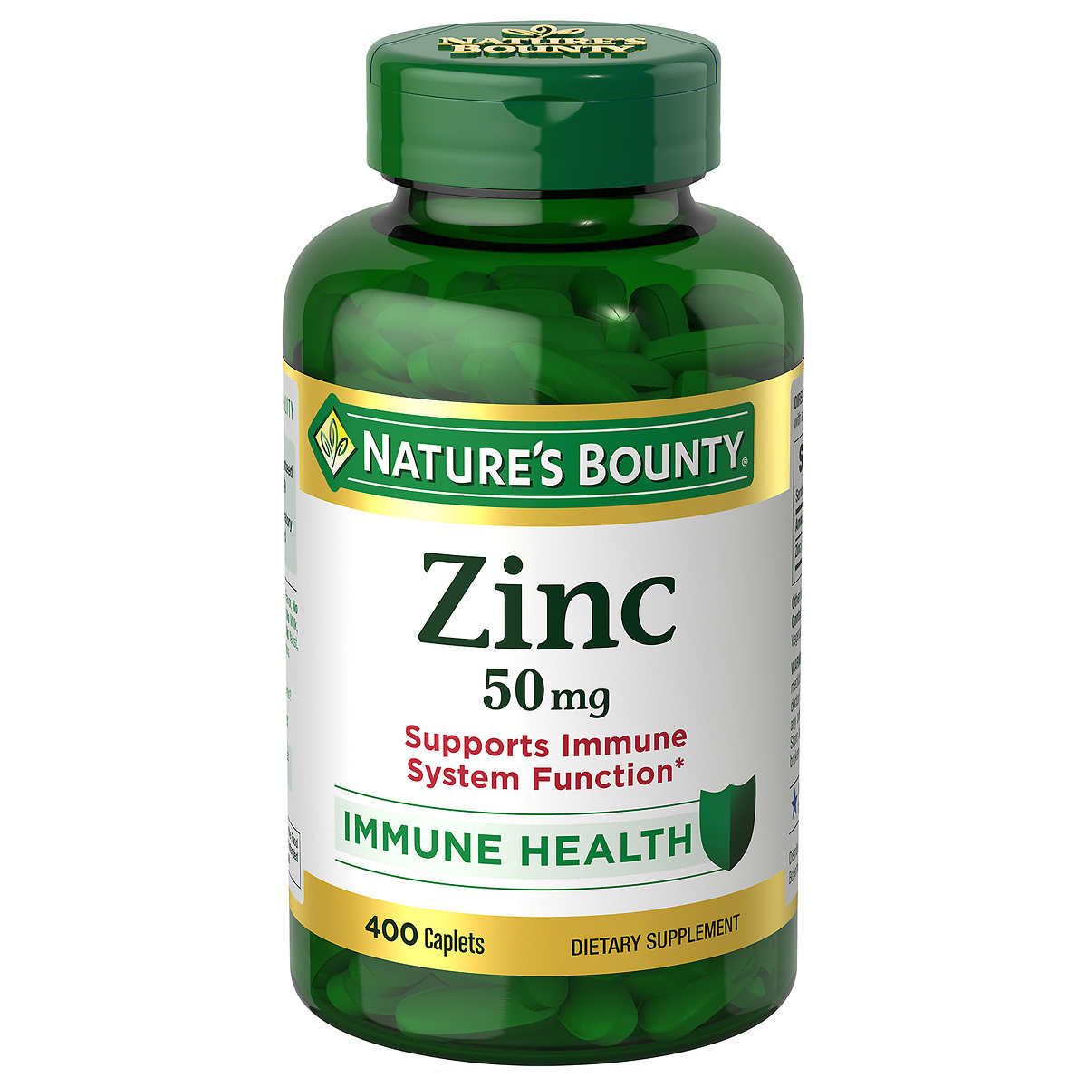  Viên Uống Bổ Sung Kẽm Nature's Bounty Zinc 50mg [Hộp 400 viên] 