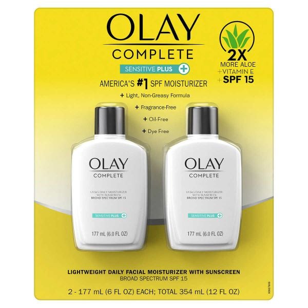  Kem Dưỡng Da Chống Nắng Olay Complete Sensitive 6 fl oz, SPF 15 [Chai 177ml] 