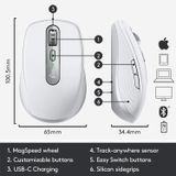  Chuột Vi Tính Không Dây 4000DPI Logitech MX Anywhere 3 for Mac Compact Performance Mouse,Wireless, Comfortable, Ultrafast Scrolling, Any Surface, Portable, 4000DPI, Customizable Buttons, USB-C 