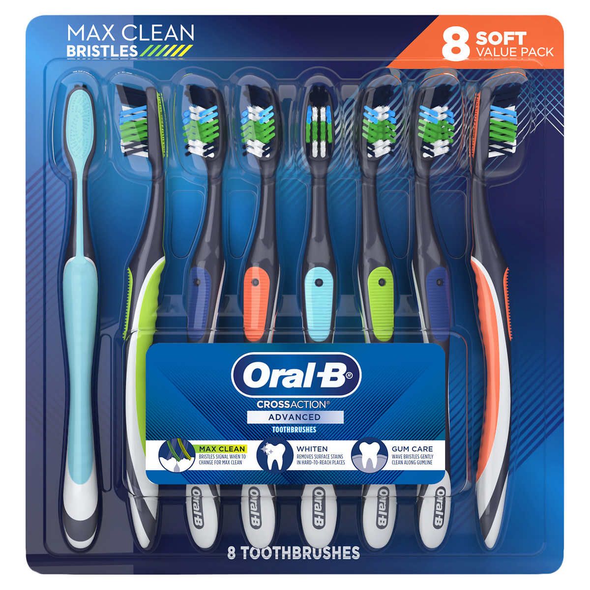  Set 08 Bàn Chải Đánh Răng Oral-B CrossAction Advanced Toothbrushes, 8-pack [Set 08 cái] 