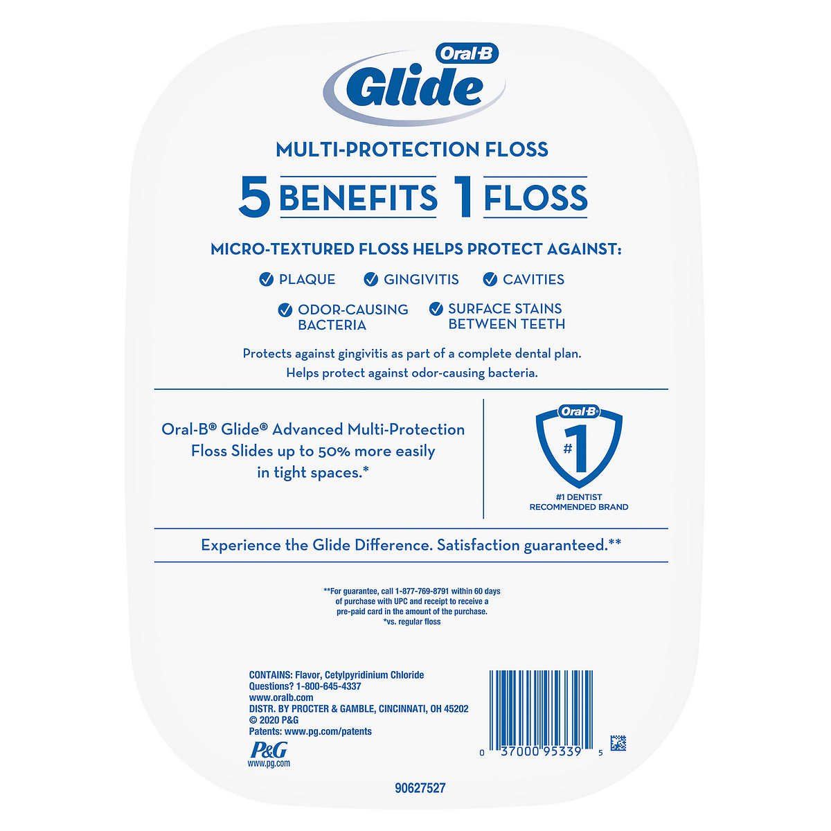  Chỉ Nha Khoa Glide Của Oral B-Advanced Multi Protection Floss. Made in USA. [Vỉ 6 hộp, 44m/hộp] 