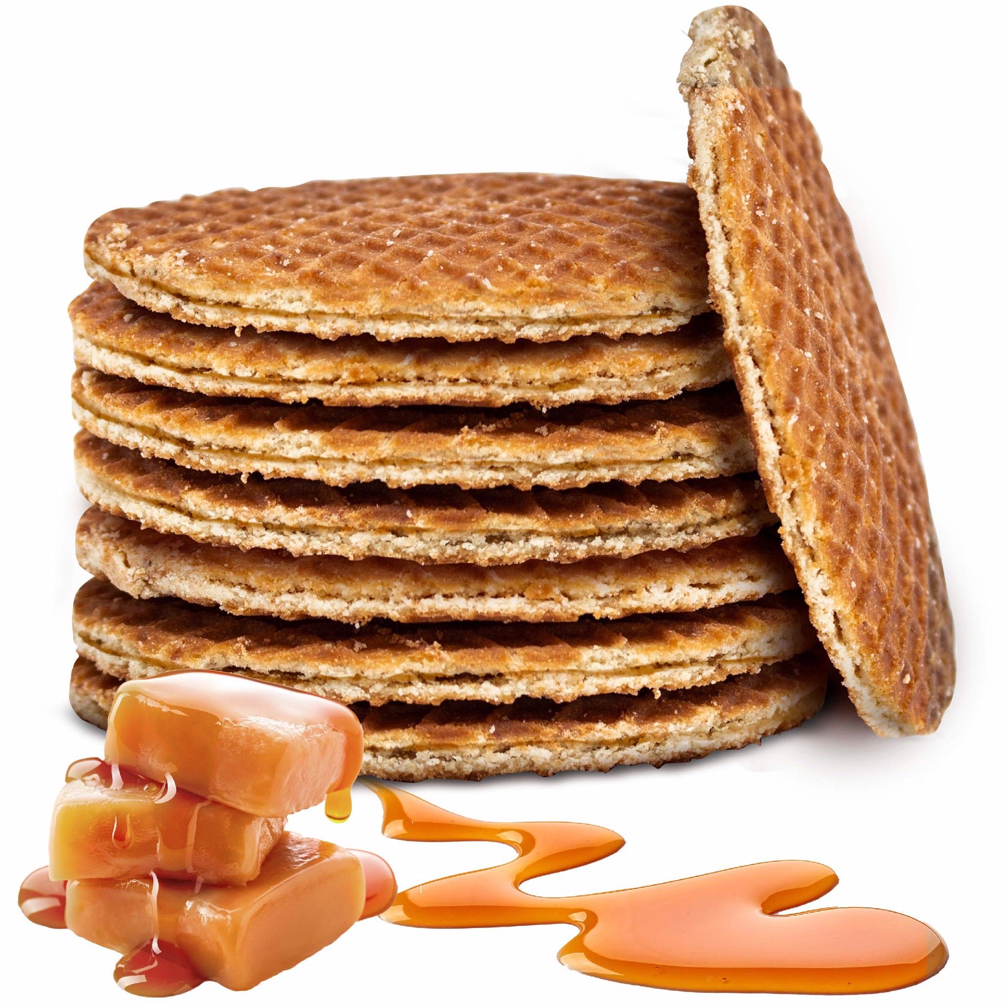  Bánh Quế Nướng Nhân Caramel Original Stroopwafels- Toasted Waffles filled with Caramel [Hộp giấy 30 cái, 905g] 