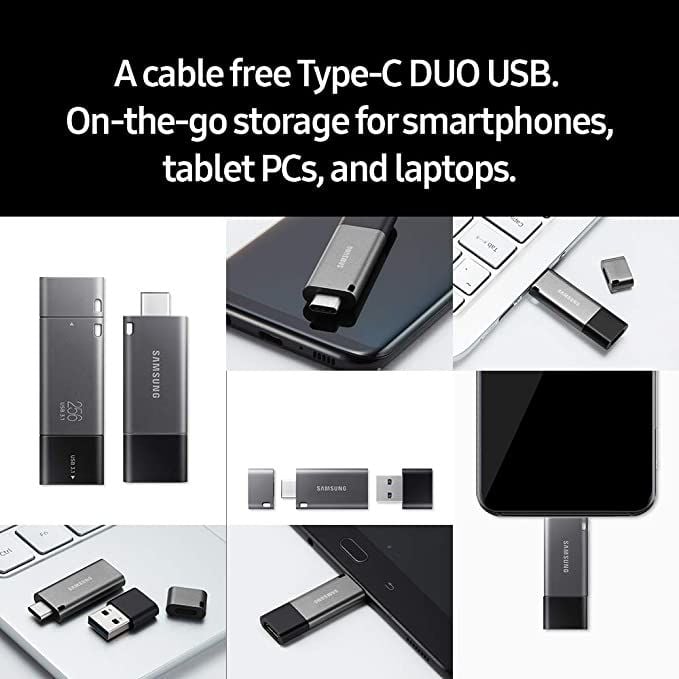  USB OTG 128Gb Samsung Duo Plus USB 3.1 Flash Drive 128GB - 300MB/s - Type-C with Type-A Adapter 