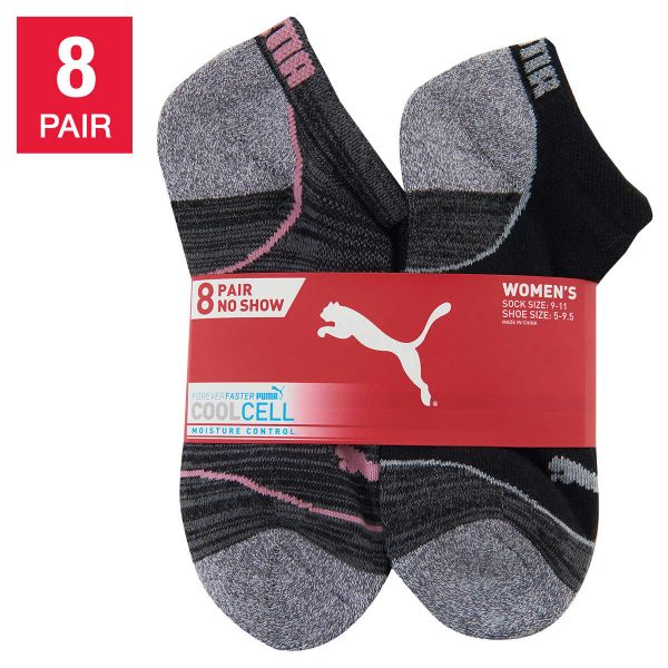  Set Vớ Thể Thao Dành Cho Nữ Puma Ladies' No Show Sock 8-pair [Set 08 đôi] 